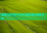 海角社区守护平台打造和谐交流新天地