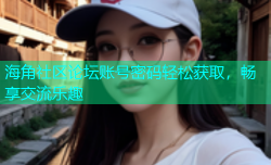 海角社区论坛账号密码轻松获取，畅享交流乐趣