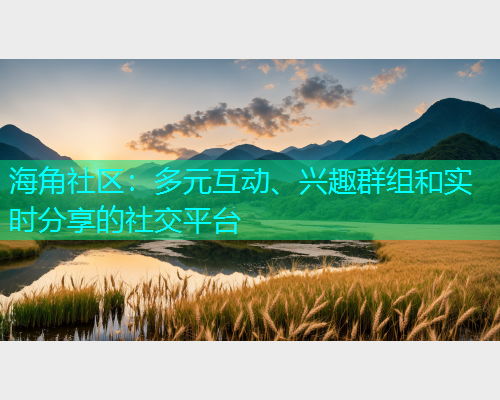 海角社区：多元互动、兴趣群组和实时分享的社交平台  第1张