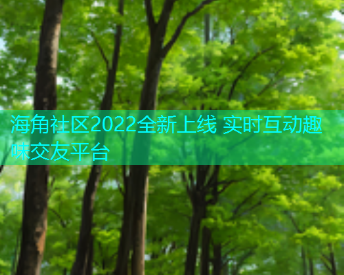 海角社区2022全新上线 实时互动趣味交友平台  第1张