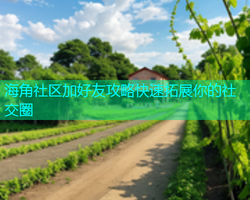 海角社区加好友攻略快速拓展你的社交圈  第1张
