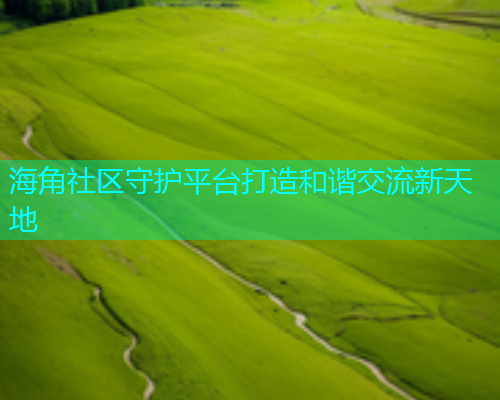 海角社区守护平台打造和谐交流新天地  第1张