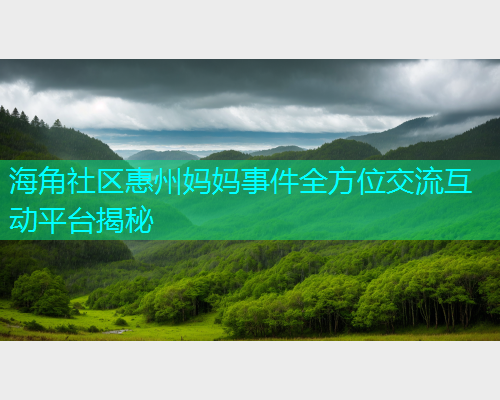 海角社区惠州妈妈事件全方位交流互动平台揭秘  第2张